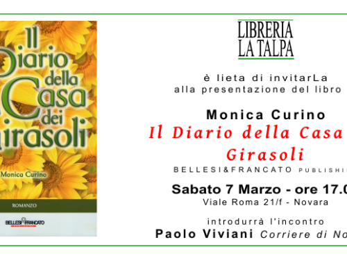 Alla libreria La Talpa, Monica Curino presenta “Il Diario della Casa dei Girasoli”