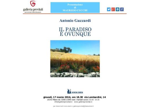 Il 17 marzo a Milano “Il paradiso ovunque” del ragusano Antonio Guzzardi