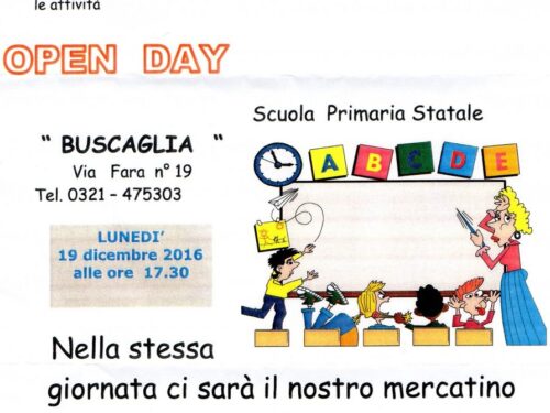 Il 19 dicembre Open Day alla scuola Primaria Buscaglia di Novara: un importante appuntamento per genitori e bambini
