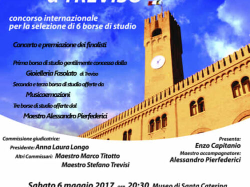 Il 6 maggio a Treviso il prestigioso concorso musicale “Voci giovani”
