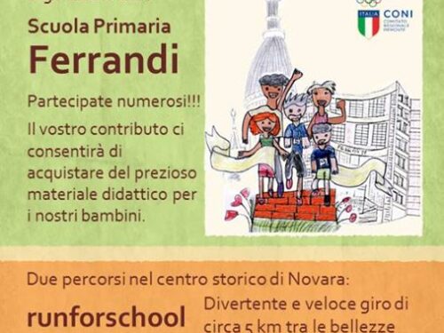 Il 5 giugno tutti in gara alla Runforschool della scuola primaria Ferrandi di Novara!