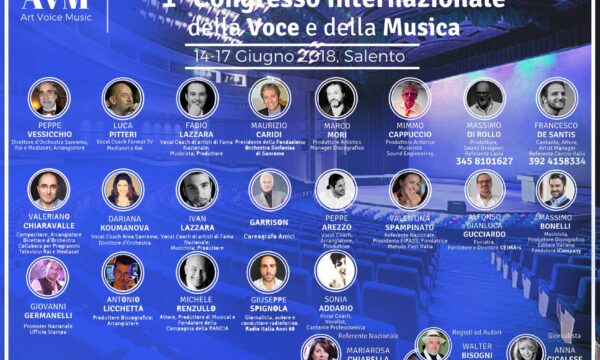 1° Congresso della Voce e della Musica “, 14-17 Giugno 2018 – Salento