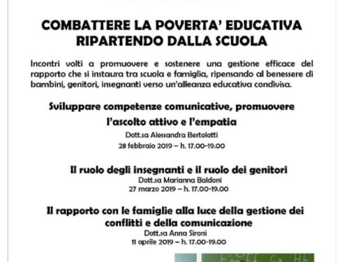 A Novara incontri di formazione sulla “povertà educativa” per insegnanti di scuola dell’infanzia