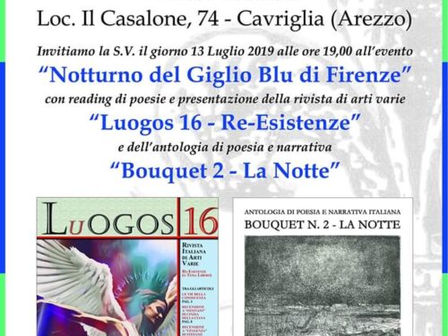 Il 13 luglio “Notturno del Giglio Blu di Firenze”, con lo scrittore Leonardo Manetti